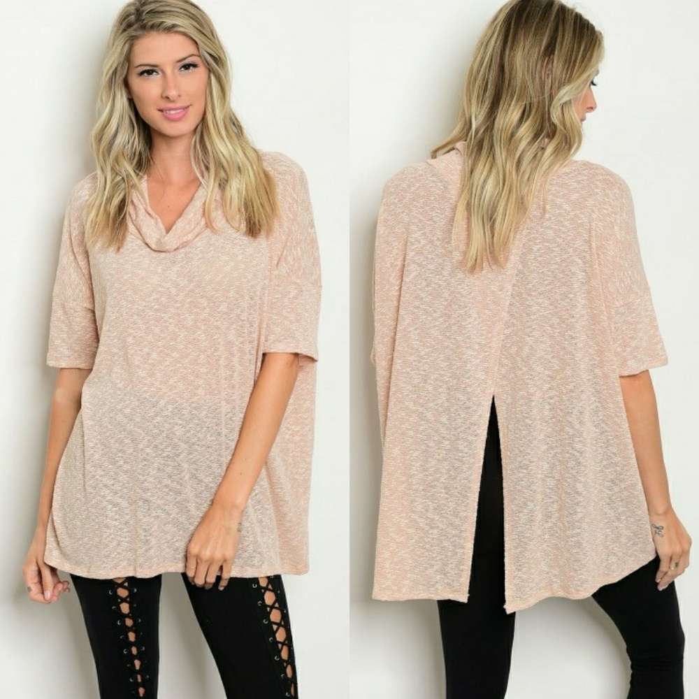 Blush Knit Split Back Tunic - Picture 4 of 4